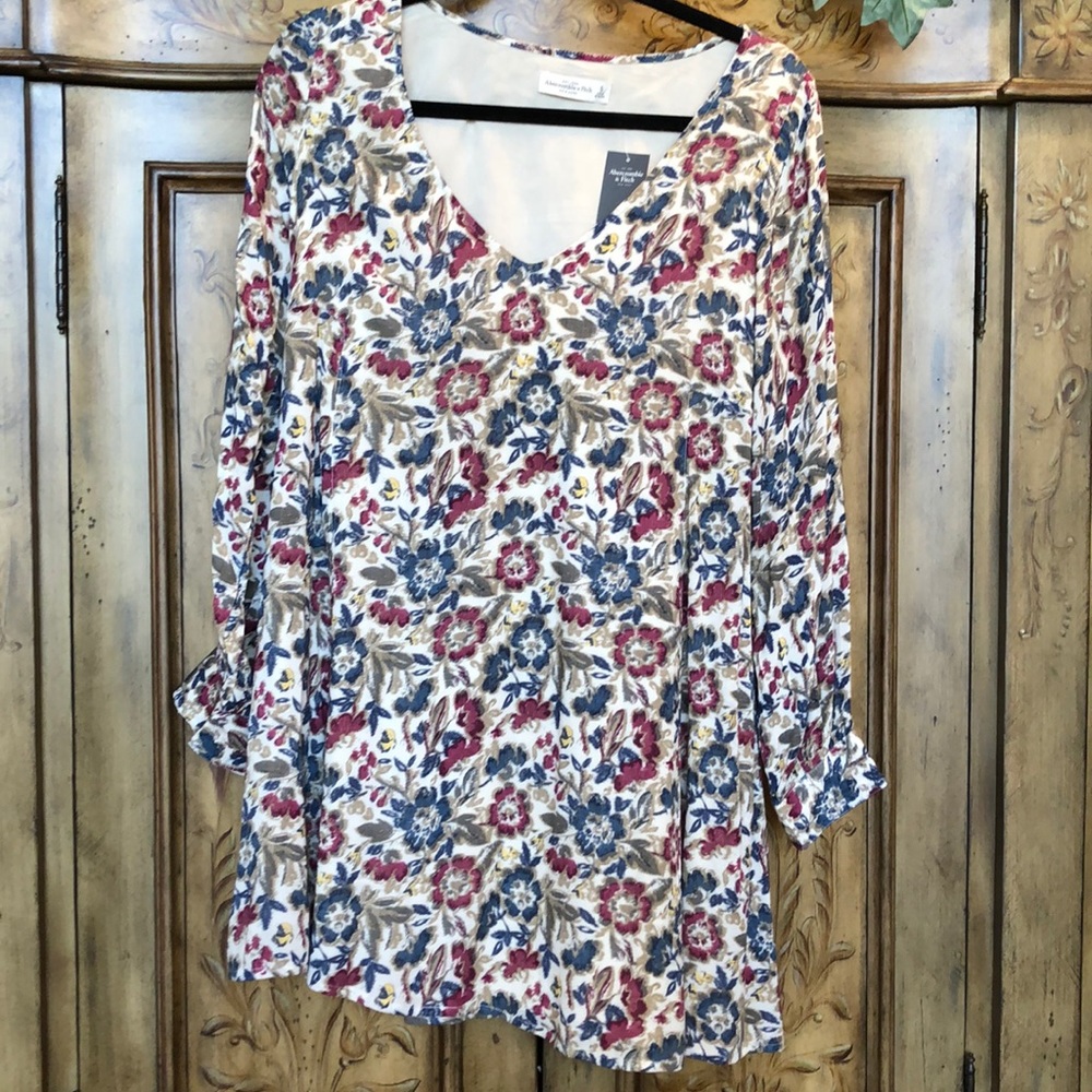 Abercrombie & Fitch Long Sleeve Floral Dress